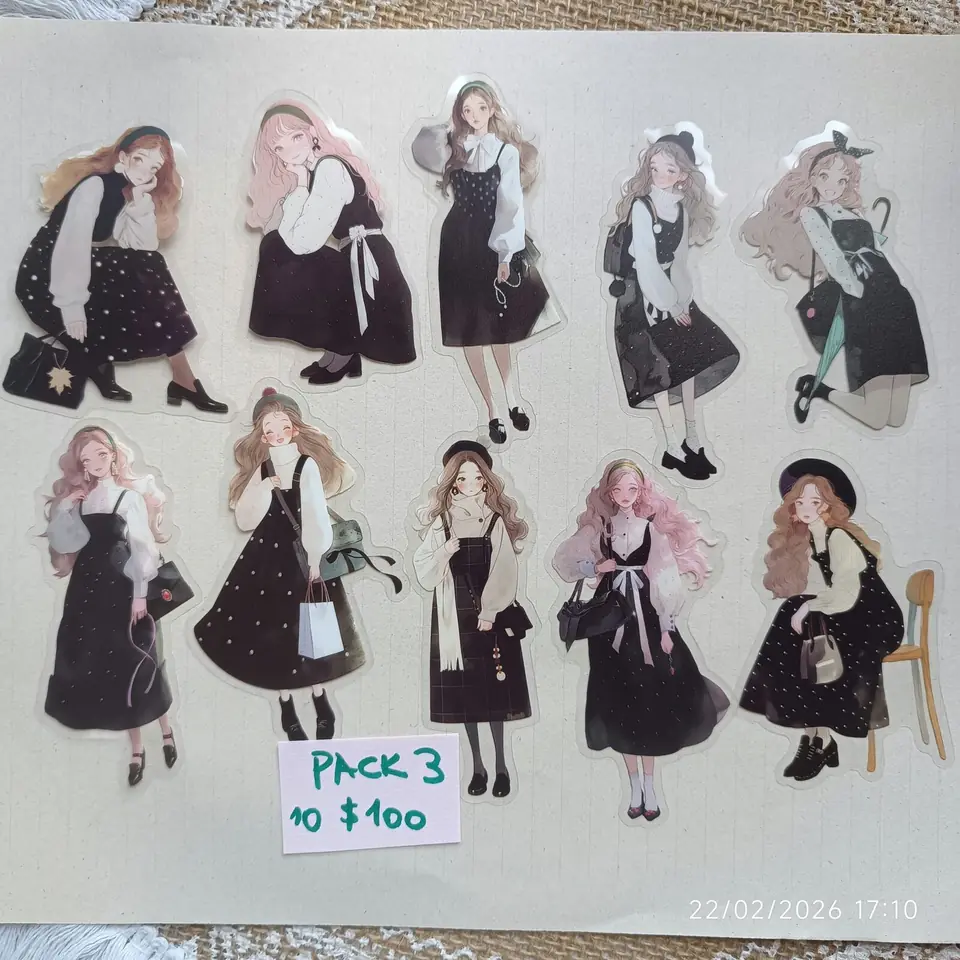 Stickers pet Nena winter vestido negro