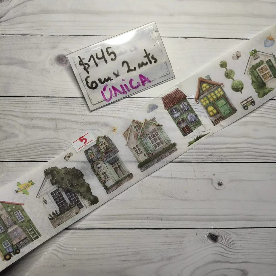 Washi casitas verdes 5