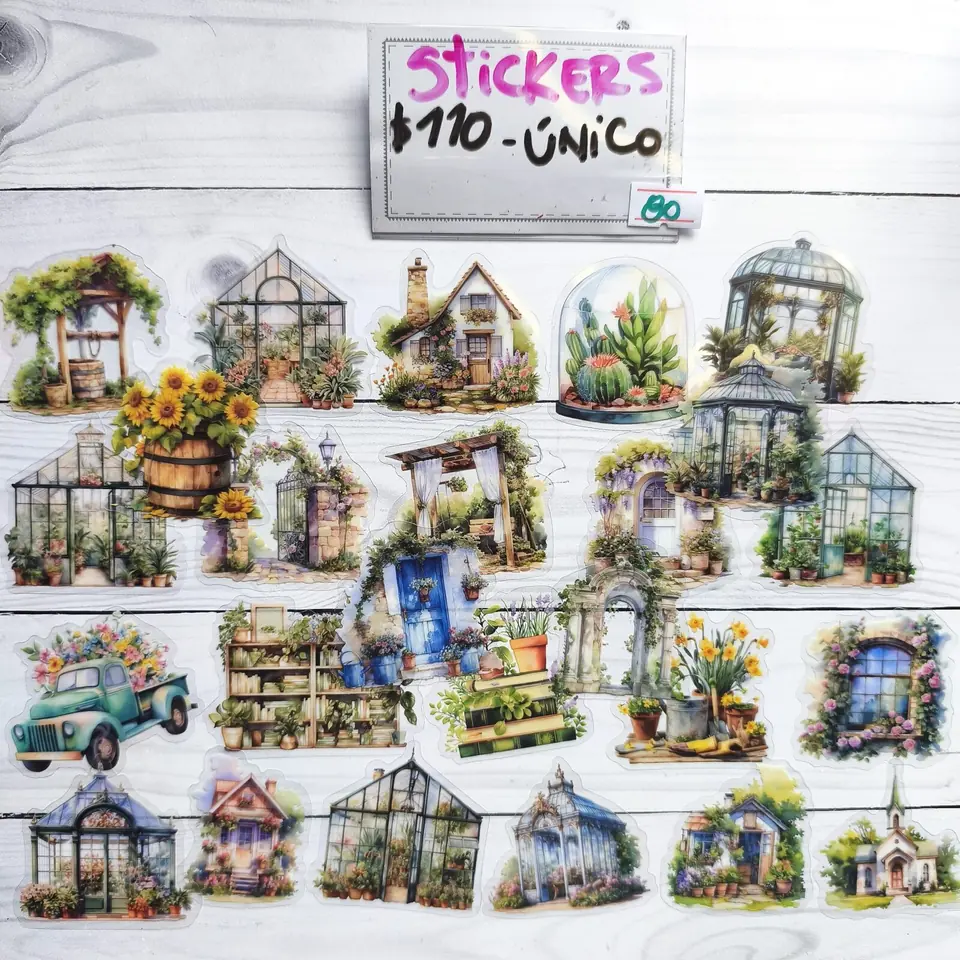 Stickers casitas pet 80