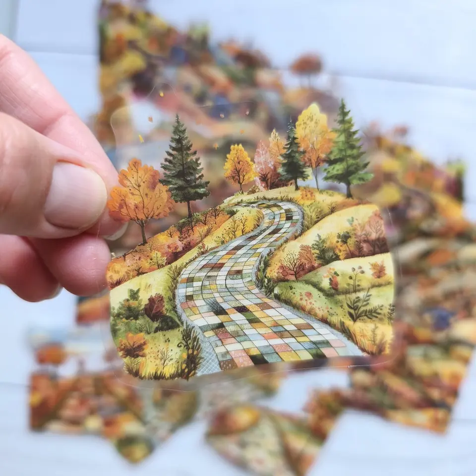 Stickers pet Paisajes bordados 4