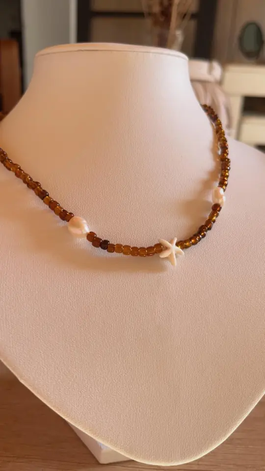 COLLAR ESTRELLA MARRON