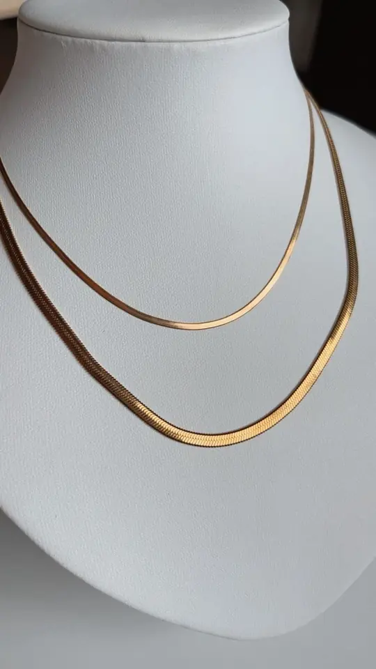 CONJUNTO CADENAS ACERO DORADO