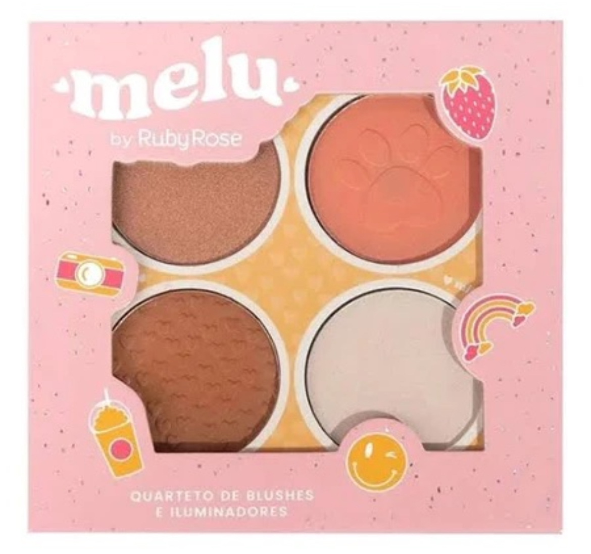 Paleta Melu cuarteto de blush e iluminador