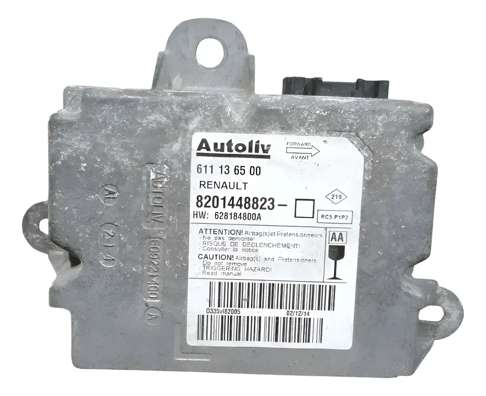 Reinicio del módulo de airbag maestro Renault 611136500 8201448823