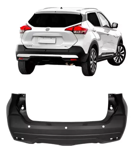 Paragolpes Trasero Nissan Kicks 2017 Al 2022 Con Orificio Sensor