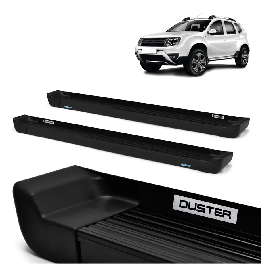 Par Estribo  Aluminio duster 2018 2019 2020 Negro