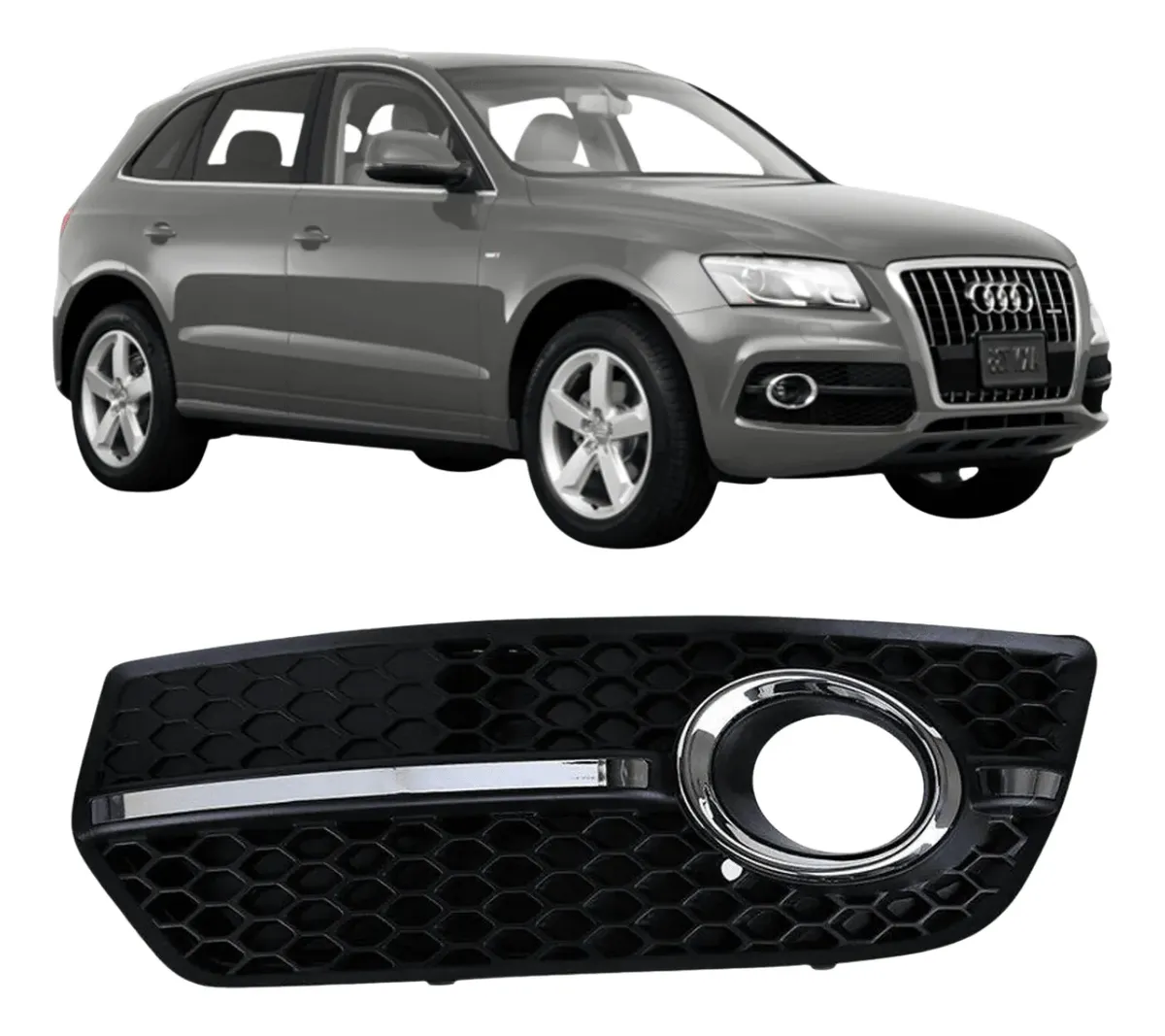Moldura de Faro Antiniebla para Audi Q5 2009 a 2012 – Modelo Sport con Friso Cromado
