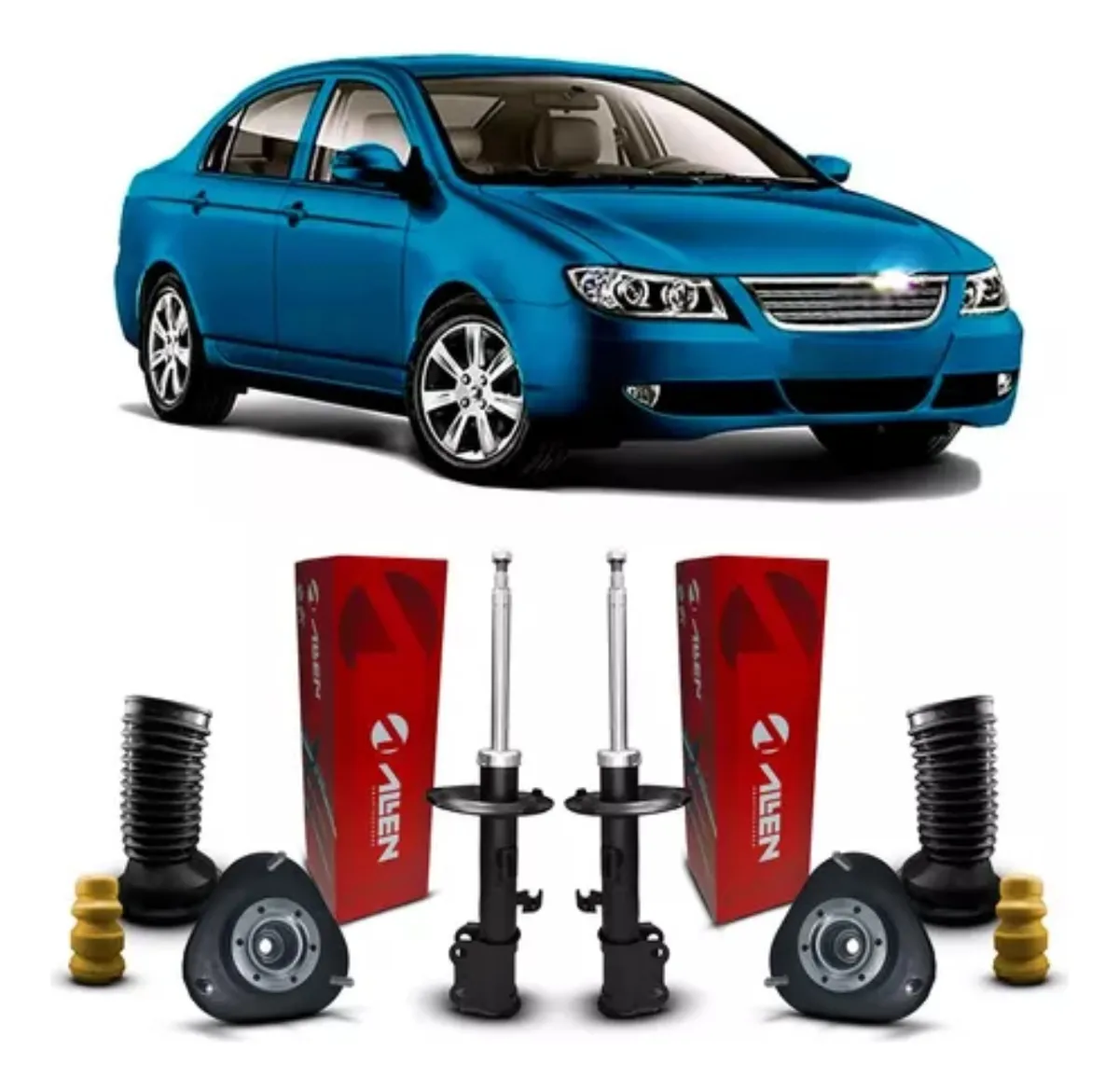Par Amortiguadores + Kit Delantero Lifan 620 2010 2011 2012 13