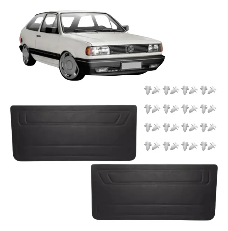 Kit Forros de Puerta Gol Cuadrado G1 + Grampos (Vinilo Negro)