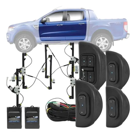 Kit Completo de Vidrios Eléctricos para Ford Ranger 4 Puertas (2012 a 2025)