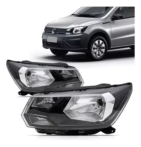 Par Faros Delanteros Gol Voyage G8 2018/2023 Saveiro G7 2016/2022 Negro