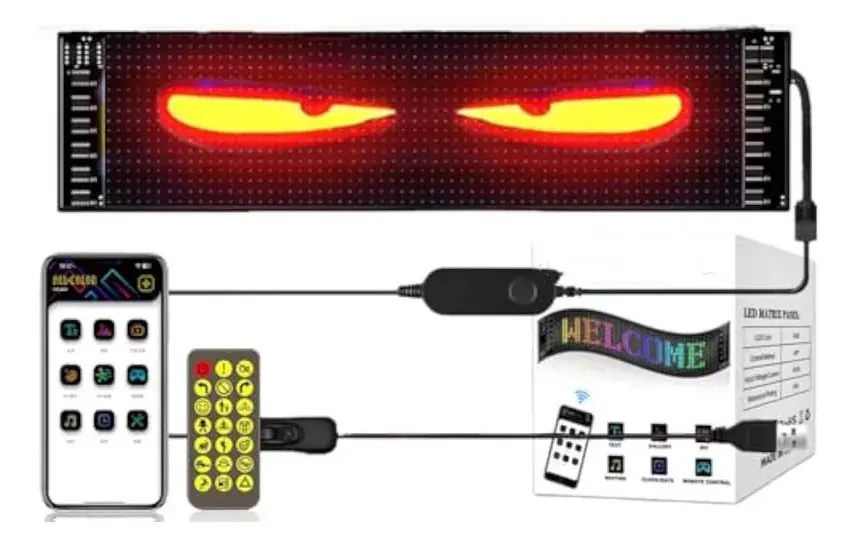 Luz Ojos del Diablo para Coches, Lámpara Ojos