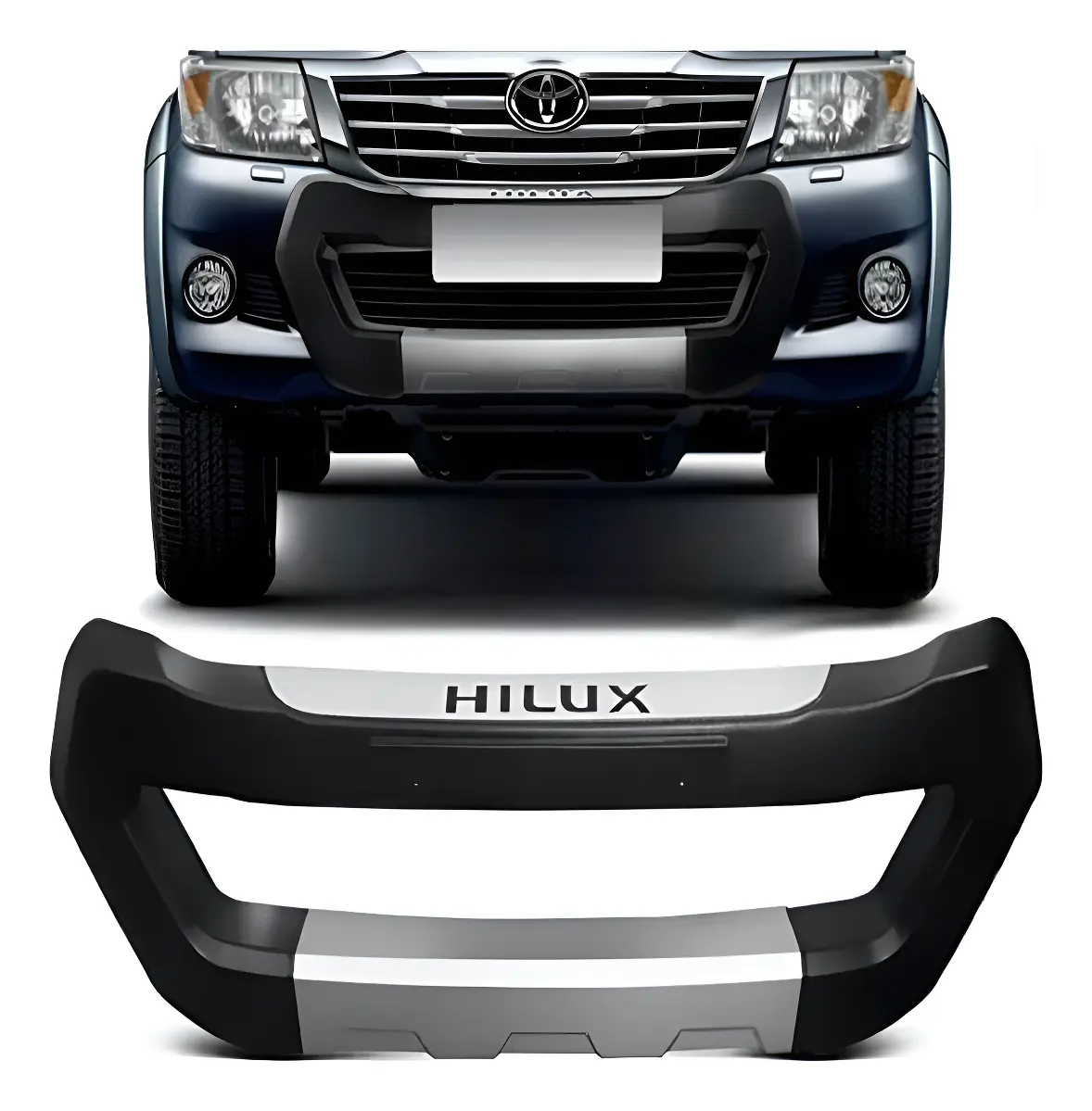 Overbumper Delantero para Toyota Hilux 2012–2015 – Modelo Boca de Payaso