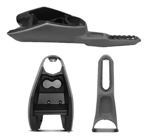 Consola original para Gol G3, color gris (tapizado tipo franela), con extensión.