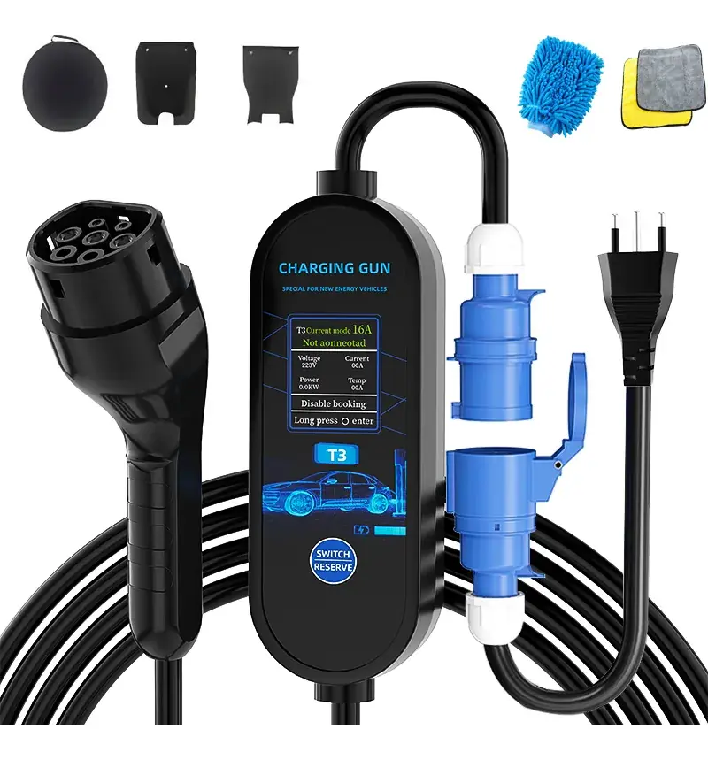 Cargador Portátil para Auto Eléctrico 7 kW – Tipo 2 | 32 A