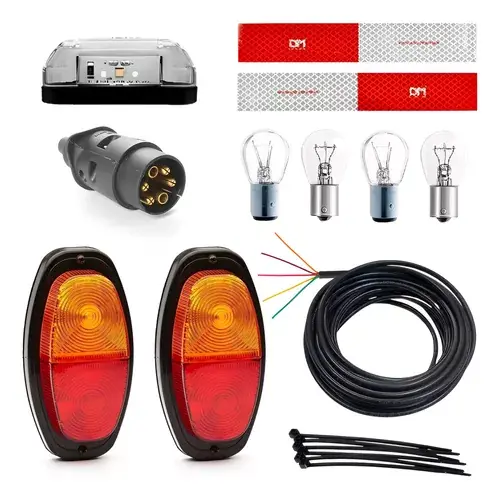 Kit de instalación de remolque con lámparas halógenas