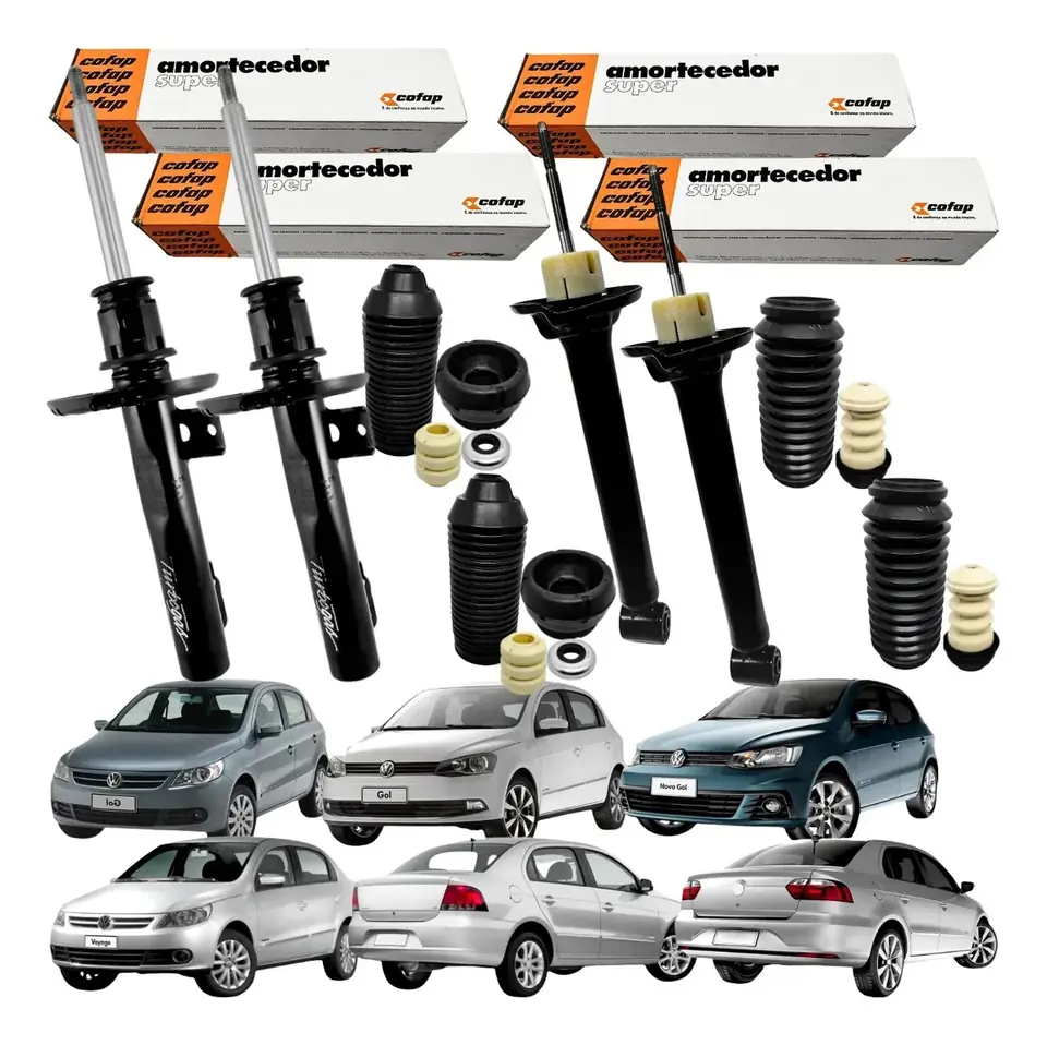 Kit amortiguadores delanteros y traseros  Gol Voyage G5 G6 G7