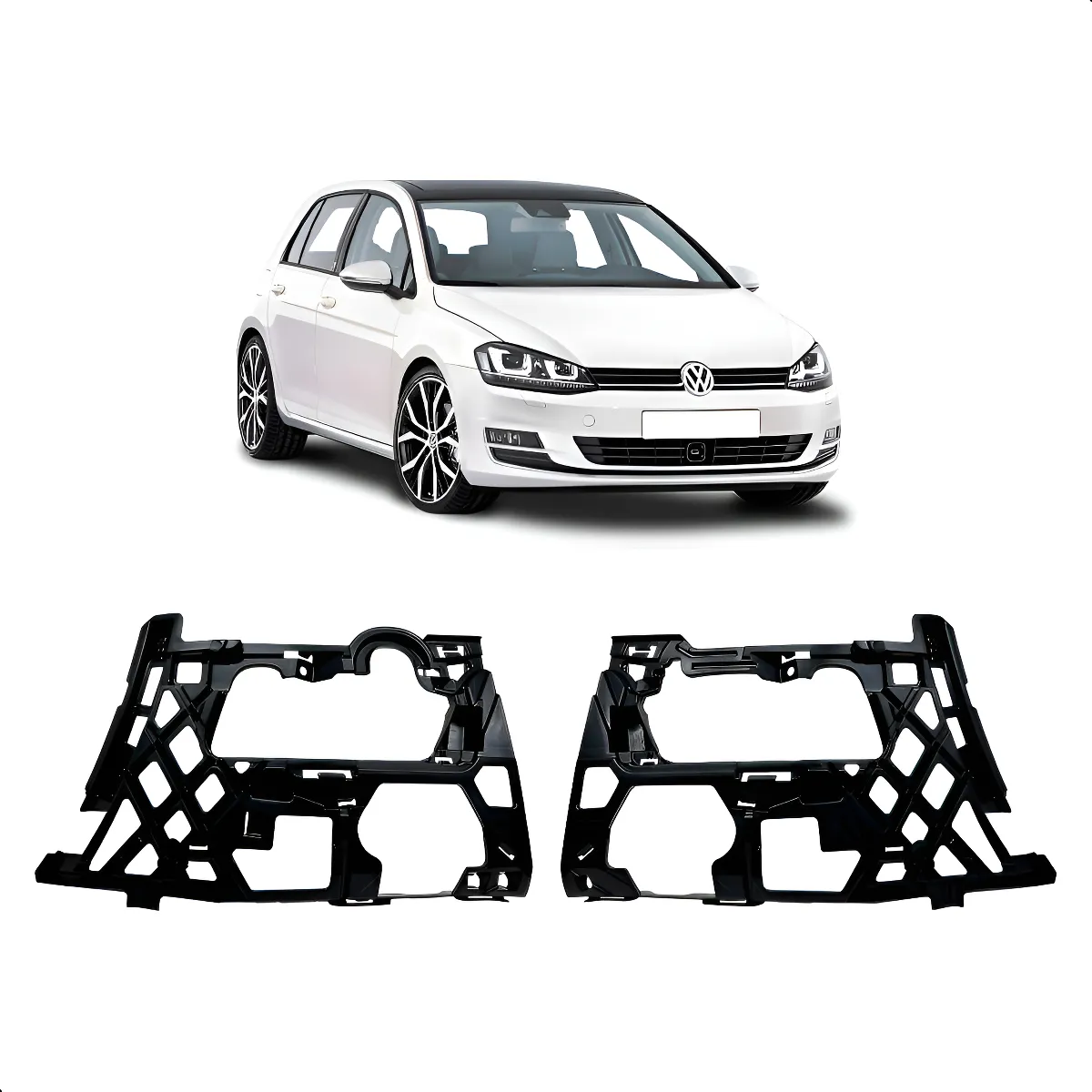 Par Soporte Faro Milha Neblina Ld Le Golf Tsi Mk7 Original
