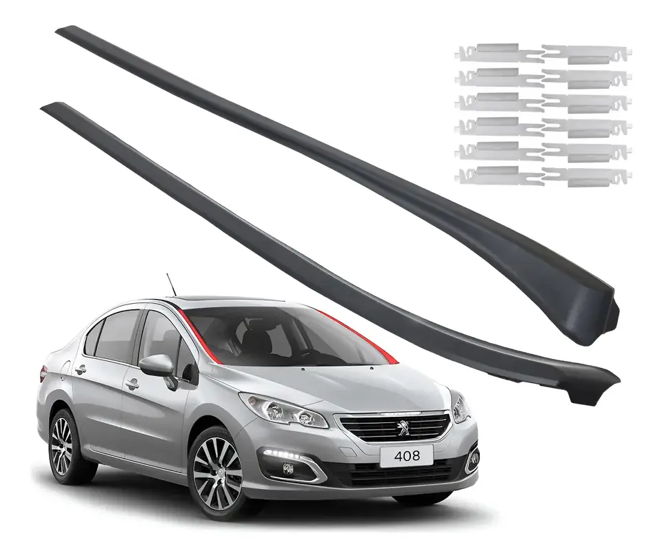 Par de Molduras Externas de Parabrisas para Peugeot 308 y 408 (2011 a 2019)