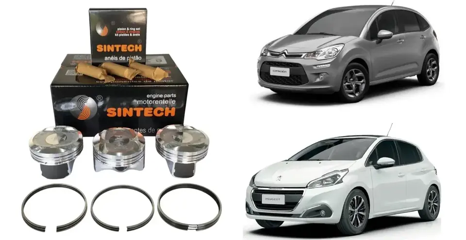 Pistón Y Segmento Peugeot 208 Citroen C3  12v 3cc 0.50