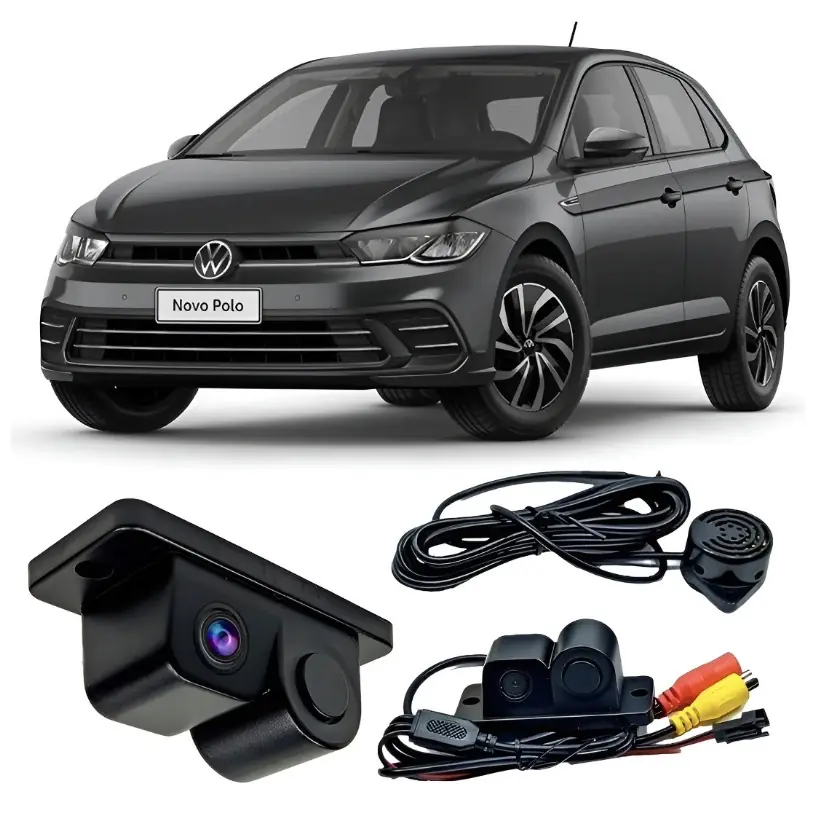 Kit Cámara Marcha Atrás Color Vw Polo Con Sensor Sonido Ip67