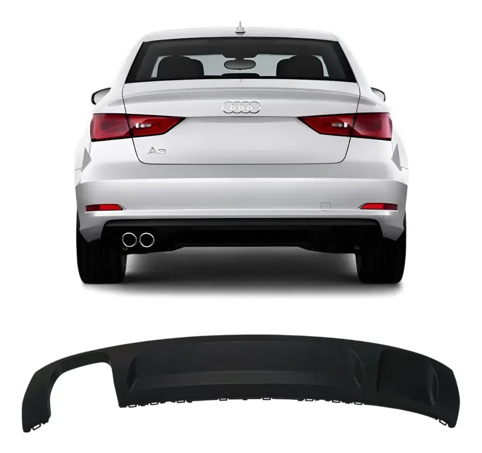 Spoiler Parachoques Trasero Audi A3 Sedan 2013 14 2015 2016 Negro