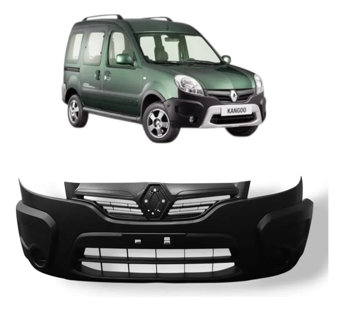 Parachoques delantero Kangoo 2013 2014 2015 2016 2017 Negro