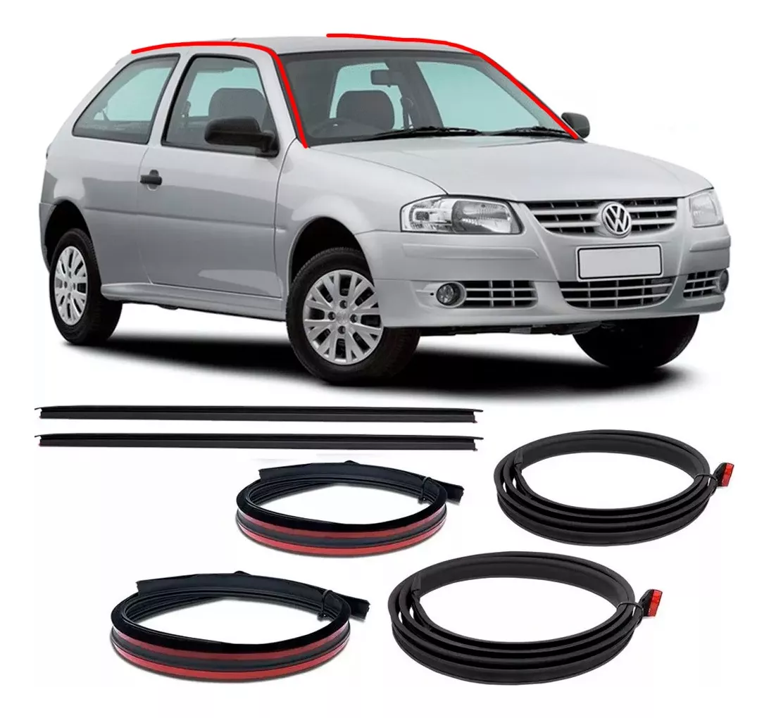 Kit de Juntas de Goma para Molduras de Techo Gol G3 G4 2 Puertas - Par