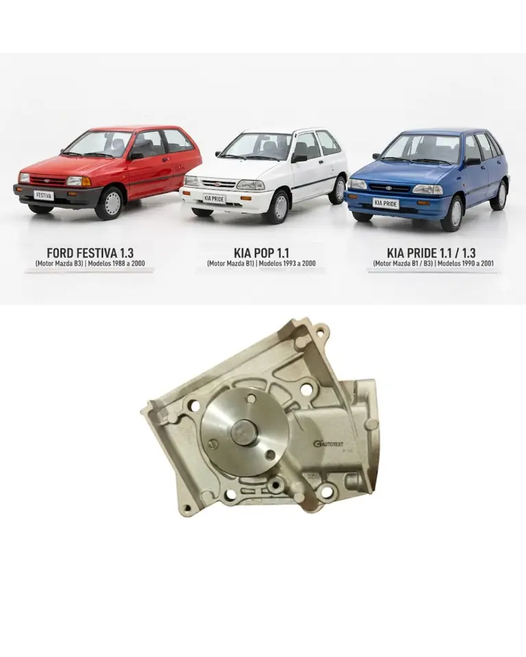 Bomba de Agua G Autoparts - Ford Festiva & Kia Pop / Pride 1.1 - 1.3 (Motores Mazda B3 / B1)