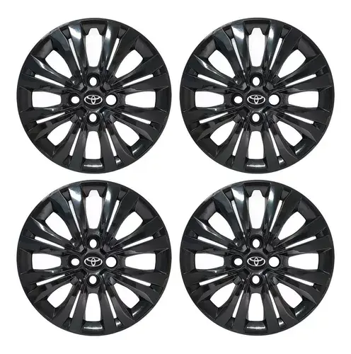 Juego De Tapas Piano Negras Toyota Etios Corolla Aro 14 G245pbj