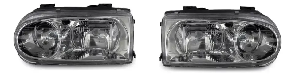 Par de faros delanteros de doble foco Mod Gti Gol Saveiro G2 Ball Smooth Lens