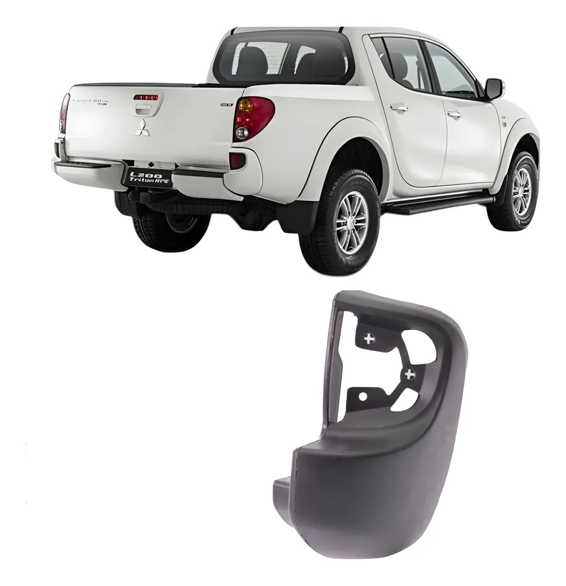 Cantonera de Paragolpes Trasero Mitsubishi L200 Triton 2008 a 2016 – Plástica (Unidad)