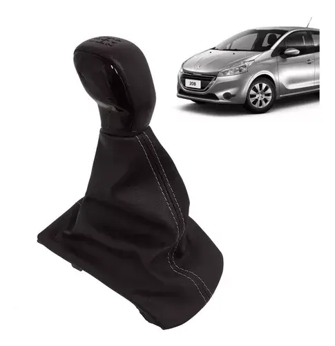 Pomo + Cubierta Cambio Peugeot 208 2014-2020 Negro