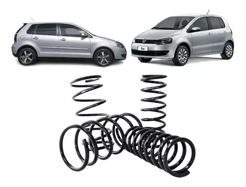 Par de espirales delanteros y traseros vw polo fox suran 2003/2012