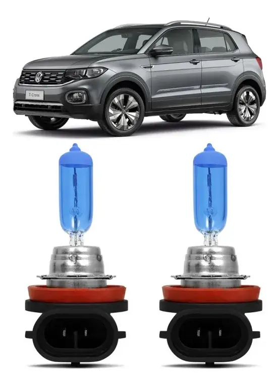 2 bombillas para faros delanteros Tcross súper blancas 2019 a 2021