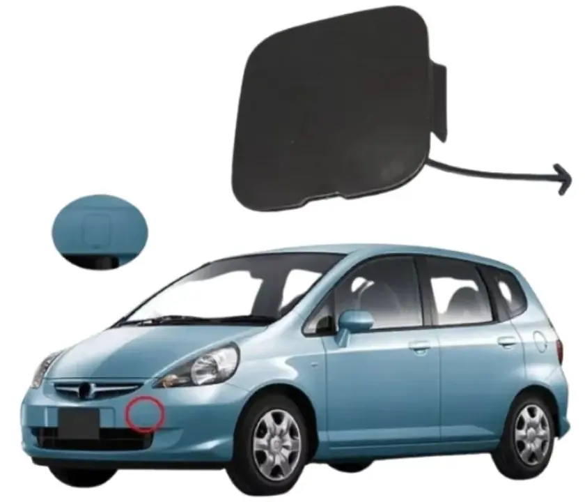 Cubierta negra para remolque de parachoques delantero, compatible con honda fit 2003 a 2008
