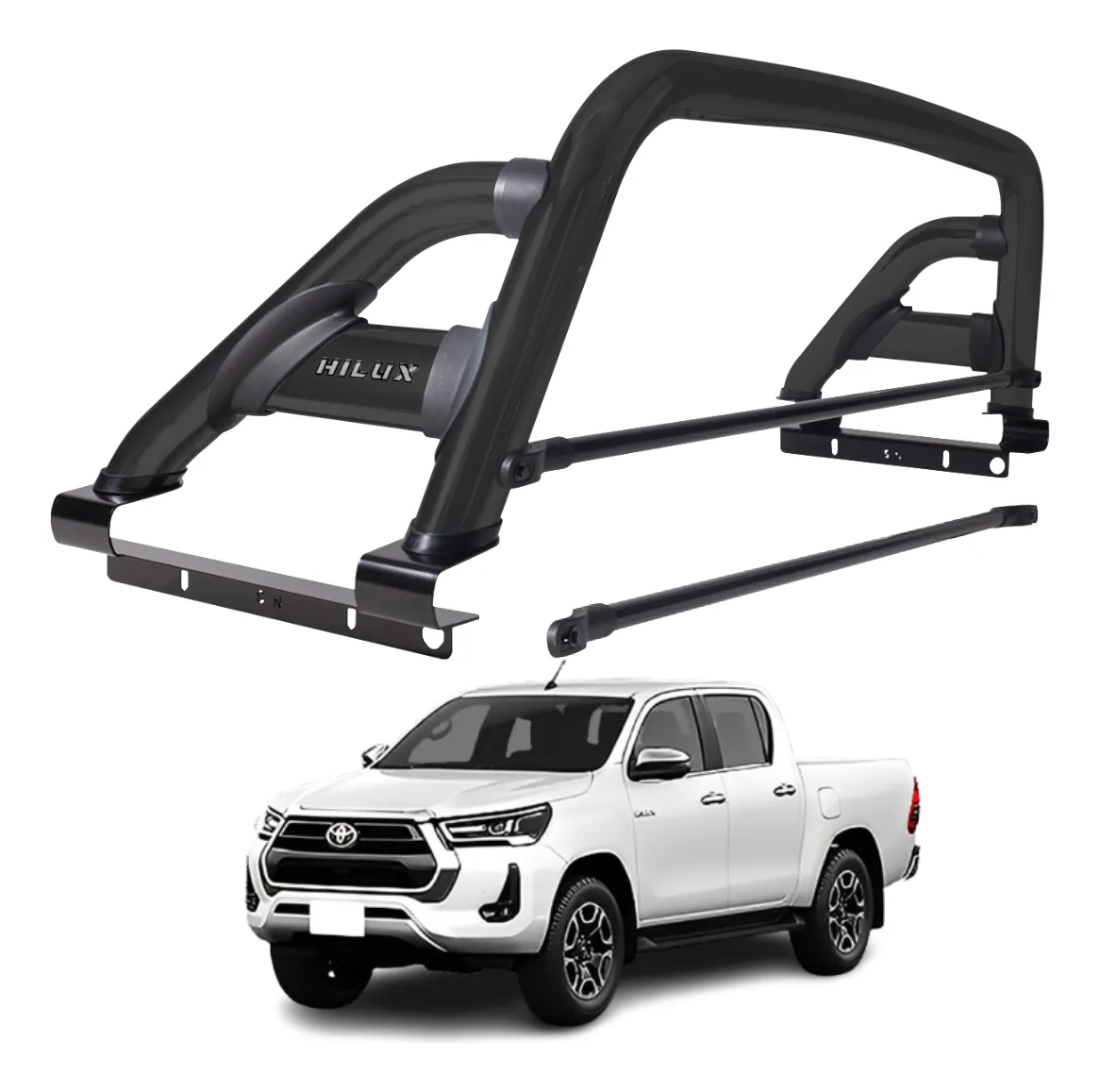 Barra San Antonio Sport Negra para Toyota Hilux (2016 a 2024)