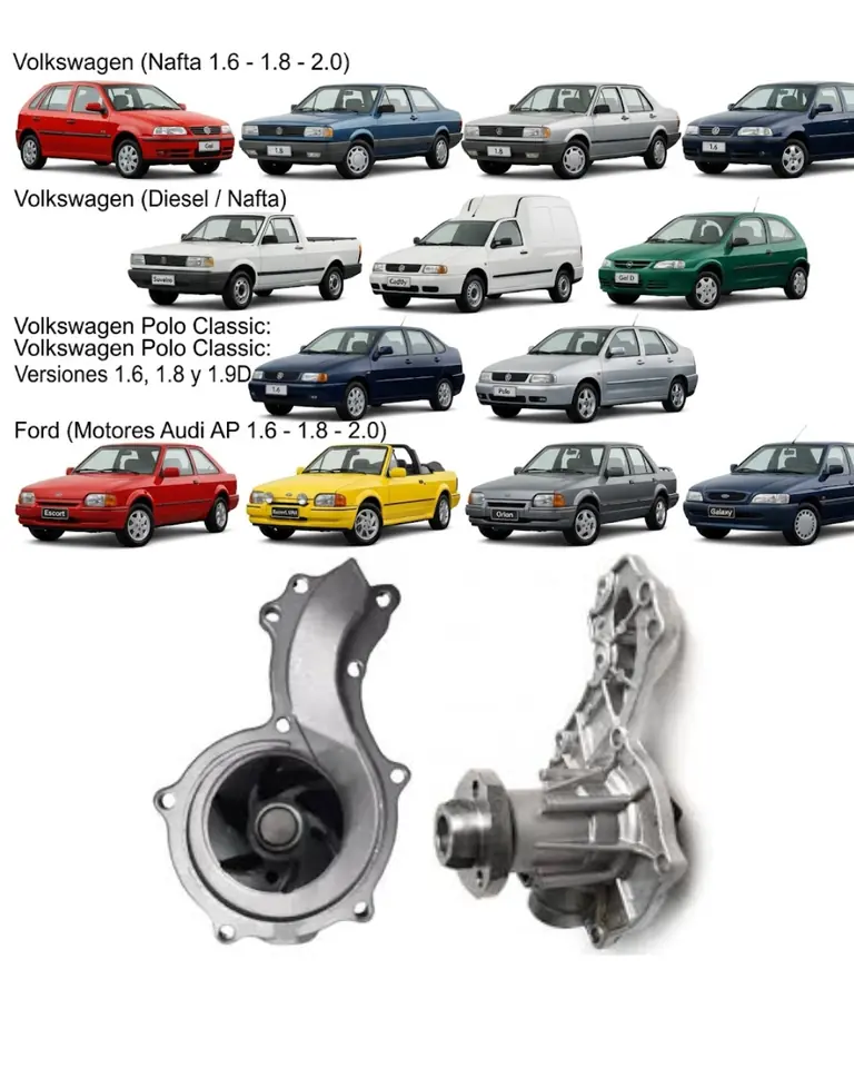 Bomba de Agua VMG - Volkswagen & Ford Motor Audi AP / Diesel (Modelos 1983 a 2008)