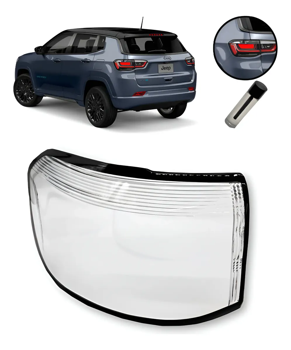 Lente de luz trasera para Jeep Compass 2016–2024 – Izquierda (lado del conductor)