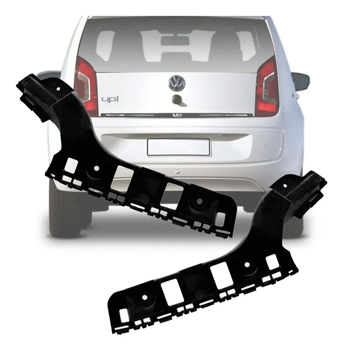 Par de guías para el parachoques trasero para VW Up 2019 2020 2021 2022