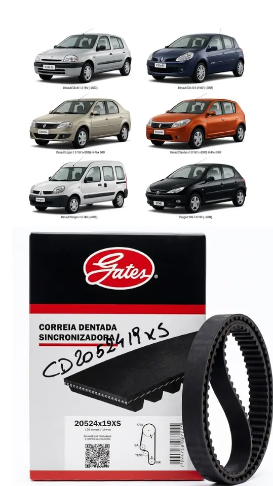 Correa de Distribución Gates 20524x19XS (PowerGrip®)
