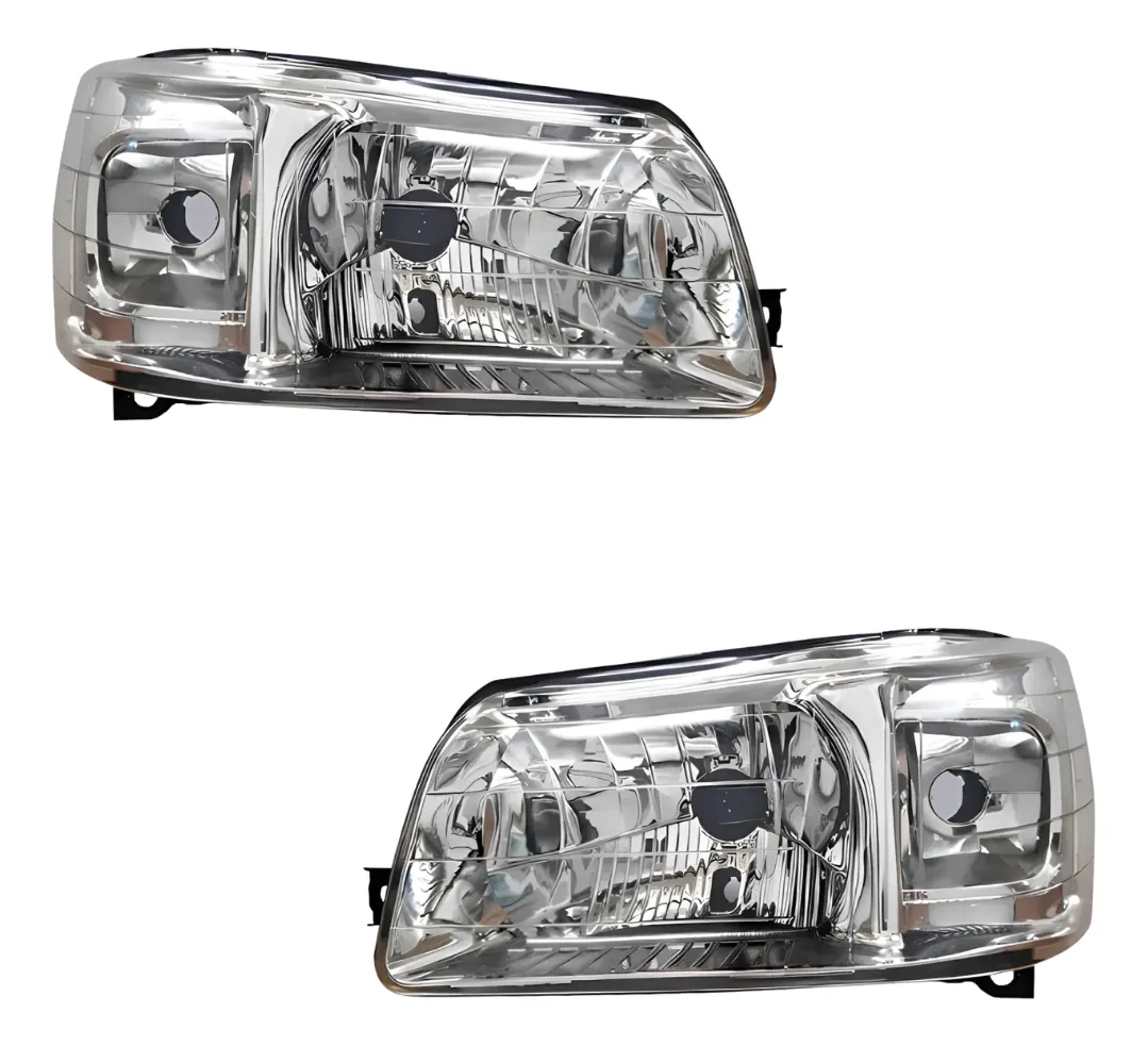 Par de faros delanteros cromados para Fiat Uno  Fire  (2004–2013)