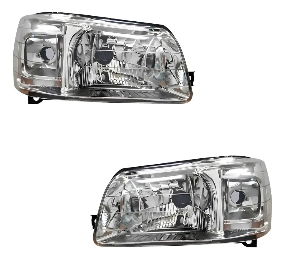 Par de faros delanteros cromados para Fiat Uno  Fire  (2004–2013)