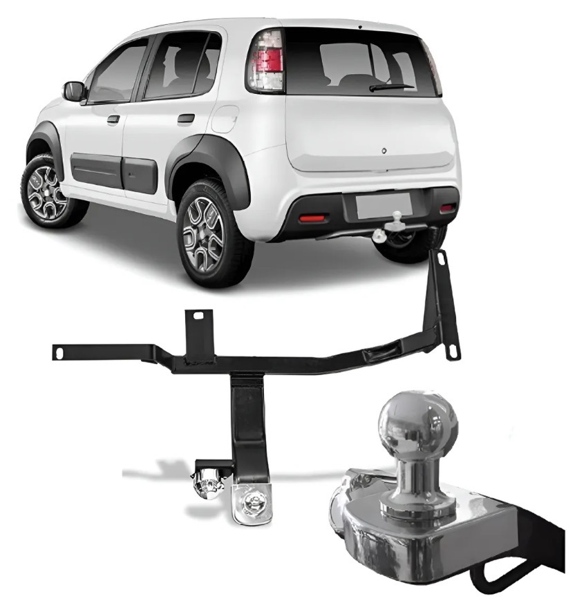 Enganche Remolque Fiat Uno 2011 Al 2022 Reforcel 500kg Protector