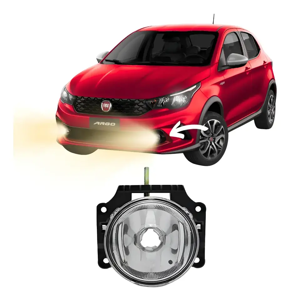 Faros antiniebla auxiliares para Fiat Argo 2018–2022 (lente de vidrio)