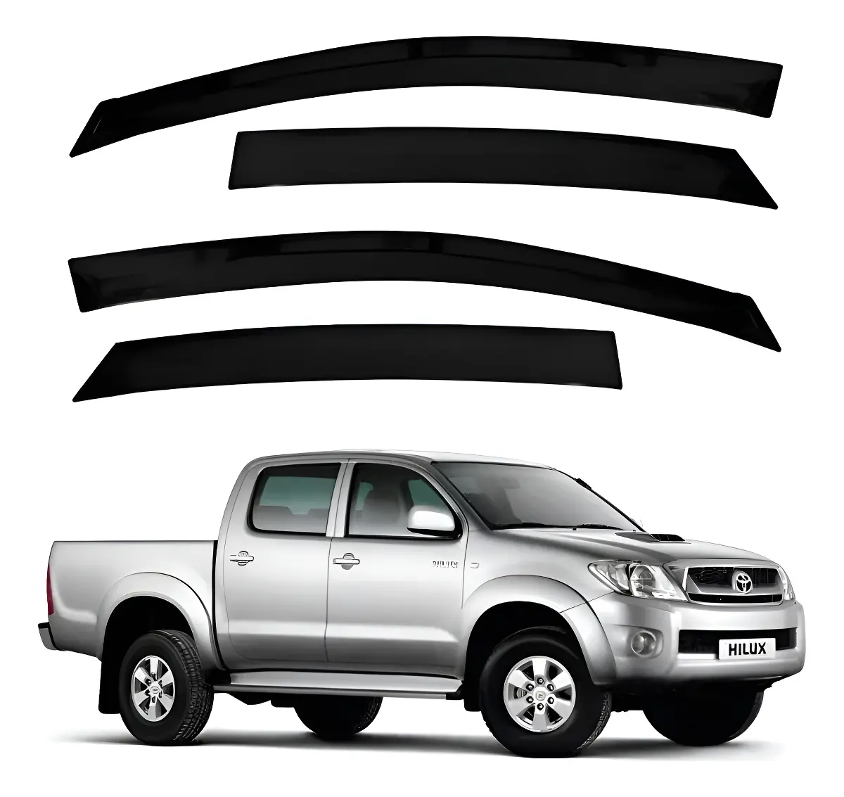 Deflectores de Lluvia / Goteros Toyota Hilux SRV Pick-Up 2005–2013 – 4 Puertas