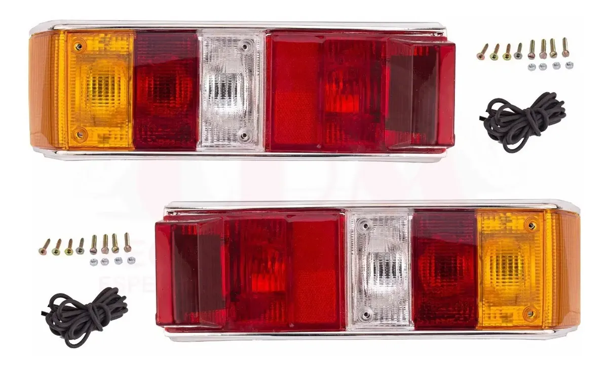Par de luces traseras acrílicas tricolores para Fiat Spazio (modelos 83-86)