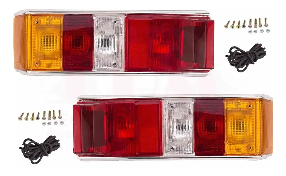 Par de luces traseras acrílicas tricolores para Fiat Spazio (modelos 83-86)