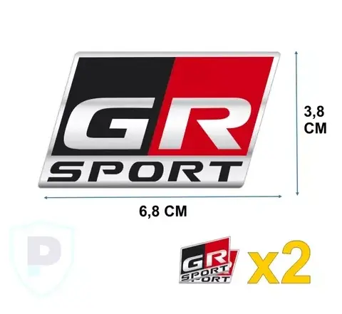 Par de apliques Gr Sport Emblema Gazoo Racing Toyota