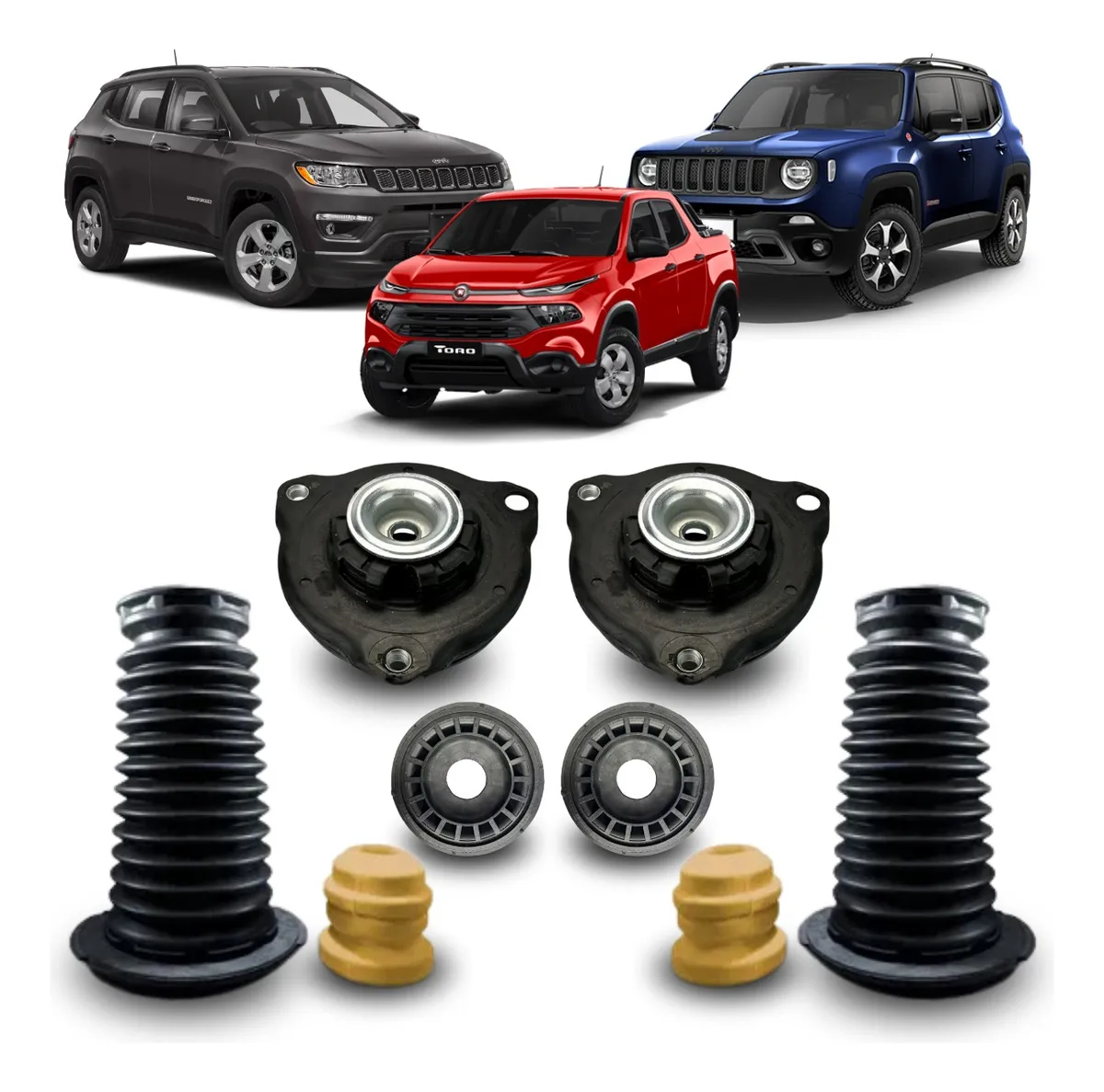 Kit cazoletas  taco y fuelle Delantero Toro Renegade Compas
